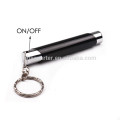 ALU + ABS 1 LED Key Chain lampe de poche avec 3 * LR44 batterie, promotionnel Keychain LED Light